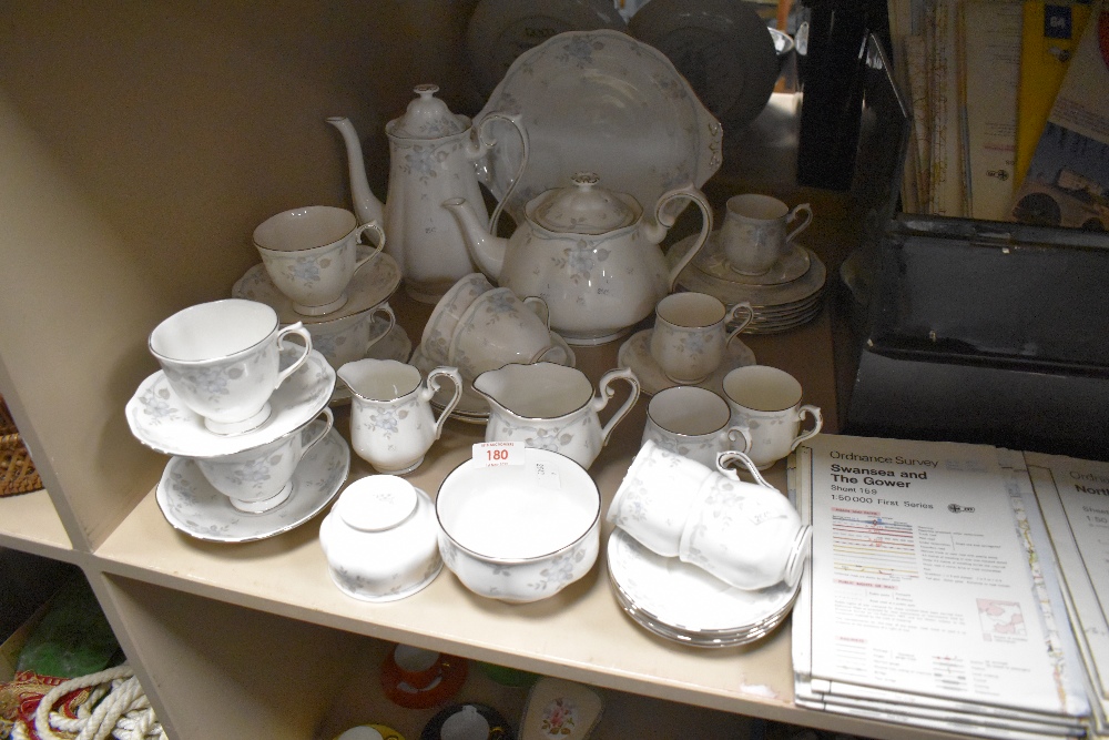 A part tea and coffee service by Royal Albert in the Satin Rose design