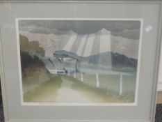 A Ltd Ed print, after Bernard Green, Pentie Ifan Pembrokeshire, signed and num 28/38, and dated (
