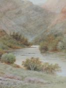 A watercolour, H Humphrey, Snowden from Portmadoc Road, signed and attributed verso, 34 x 20cm, plus