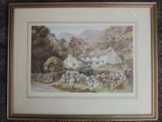 A Ltd Ed print, after Judy Boyes, Farmhouse in Langdale, signed and num 402/850, 27 x 39cm, plus