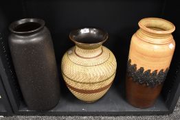 A collection of West German floor vases including Scheurich 505-41,Dee Cee(AF) and Bay 630 40.