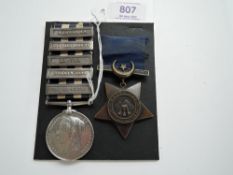 A pair of 1882 Medals, Egypt Medal 1882-9 with five clasps, Kirbekan, The Nile 1884-85, El-Teb,