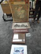 A collection of Ephemera of Military Interest includes framed 8 silk Victorian Cross Winners, real