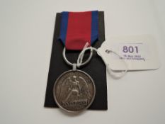 A 1815 Waterloo Medal with ribbon to Richard Edwards, 2nd Batt.95th Reg.Foot., this was the first