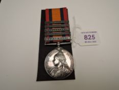 A Queens South Africa Medal to 238.TPR.J.SEWELL.S.A.C. With five clasps, South Africa 1902, South