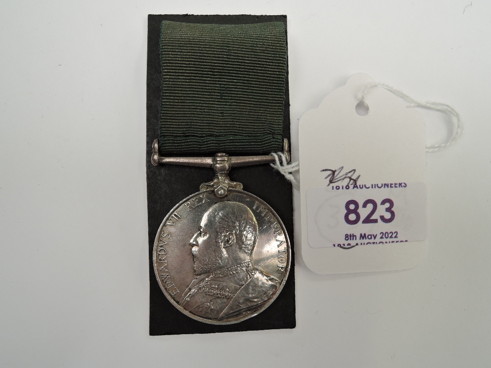 A Volunteer Long Service Medal Edward VII Imperator to 2657 GNR.F.Newton.I/FIFE:R.G.A.V