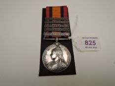 A Queens South Africa Medal to 67729.DVR.J.KNIFE:86th.BTY.R.F.A. With four clasps, South Africa