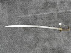 A British Light Cavalry Troopers Sword 1796 pattern, no makers mark, no scabbard, blade length 74cm,