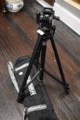 A Velbon camera or film tripod