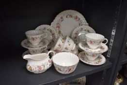 A part tea or breakfast set by Royal Doulton in the Rosell design