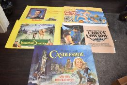 Five genuine vintage film quad posters of comedy and Disney interest including Stripes and The