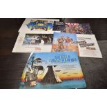 Five genuine vintage film quad posters of comedy and action interest including Time Bandits and