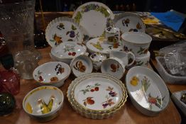 A selection of kitchen and baking wares by Royal Worcester in the Evesham design