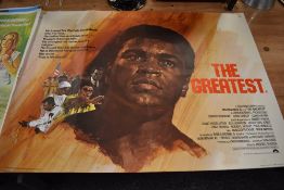 A genuine vintage film quad poster for The Greatest Muhammad Ali interest