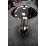 A modernist art deco design side or table lamp with tripod supports