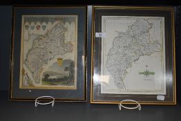 Two late Victorian map prints of local interest including Thomas Moule and Westmoreland