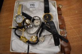 A selection of ladies fashion wristwatches including Gucci timex etc