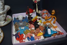 A selection of 20th century toys and die cast model including Dinky and Matchbox easy rider