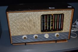 An atomic styled mid century radio receiver by Pye Cambridge England
