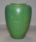 A Pilkingtons royal Lancastrian ovoid vase,circa 1907, having mottled green glaze, impressed
