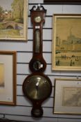 A Victorian banjo style mercury barometer by A Stopani Doncaster