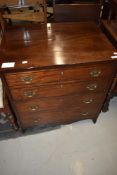 A 19th Century mahogany chest commode, converted to storage, width approx. 69cm