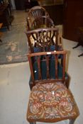 Five assorted period and later dining/carver chairs