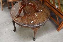 A 20th century circular coffee table