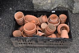 A good collection of terracotta garden plant pots