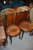 Two traditional bentwood chairs