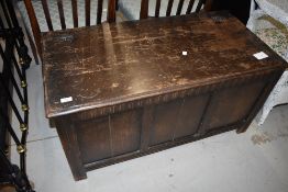 A traditional oak bedding box