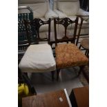 A pair of Victorian salon chairs