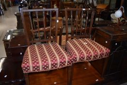 A pair of Regency revival mahogany dining chairs