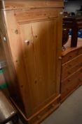 A modern pine single wardrobe, width approx. 79cm