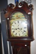 An 18th Century mahogany long cased , having 8 day movement with painted pictorial dial, named for