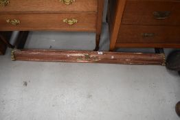 A Victorian copper and brass fitment fire guard