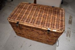 A wicker hamper, approx. Width 76cm