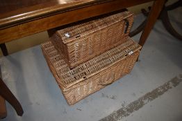 Two wicker hampers