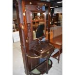 A Victorian mahogany hall stand, width approx. 100cm
