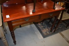 A Victorian stained frame side table, drawers stanped for Mansergh & Sons, Lancaster , in the