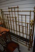 A Victorian brass double bed frame, From the estate of the late Cedric Robinson, Guide over the