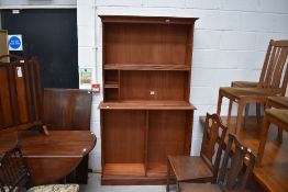 A modern mahogany bookcase, nice quality with matte finish