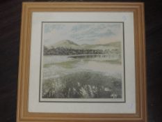 Two Ltd Ed prints, after T G Davidson, Bowden Reservoir, num 20/20, 30 x 30cm, and Misty Morm, num