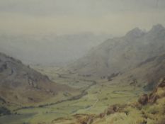 A watercolour, B Eyre Walker, Langdale in August, signed and dated 1940, and attributed verso, 29