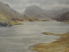 A watercolour, B Eyre Walker, Squally Weather Crummock Water, signed and dated 1945, and