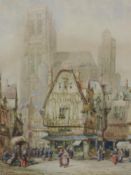 A watercolour, Henri Schafer, Abbeville France, signed and attributed, 45 x 34cm, plus frame and