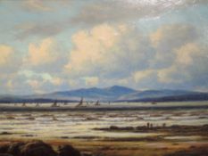 An oil painting on board, Reginald Aspinwall, Morecambe Bay, signed and dated 1894, 29 x 34cm,