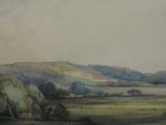 A watercolour, Robin Wallace, Whitbarrow Scar, attributed verso, and dated 1897, 29 x 39cm, plus