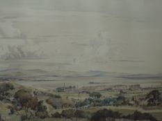 A watercolour, Meekley, coastal landscape, signed, 35 x 54cm, plus frame and glazed