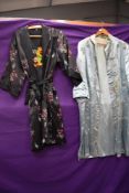 Two oriental dressing gowns, one around 1970s the other 1950s.